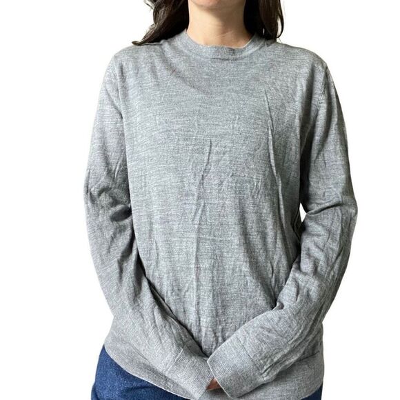 Banana Republic 100% Merino Wool Gray Pullover Sweater Crew Neck Men’s Size XL - Picture 1 of 9
